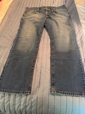 Nautica Men's Bootcut Jeans in Light Blue Denim
